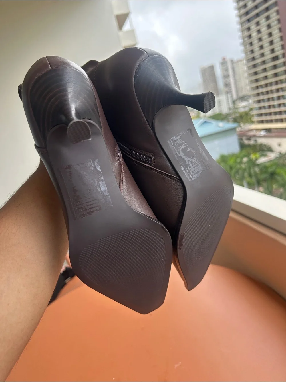 Steve Madden STASIA BROWN kitten Heel ankle boot 9.5 excellent used condition - Picture 7 of 10